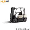 crown c-5 1055-50 diesel forklift